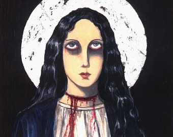 Saint Catherine Goth Icon original painting