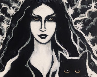 Nyx art print Goddess of Night