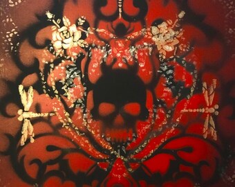 Goth Steampunk couple Victorian original painting