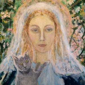 Saint Gertrude  patron saint of cats