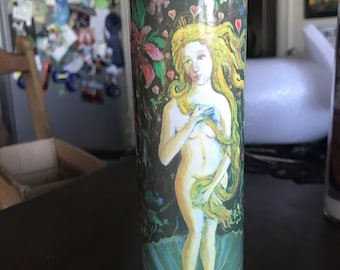 Aphrodite Goddess love drawing altar candle handmade