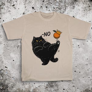 Krasnovの面白い猫の「ノー」Tシャツ、猫好きへのギフト、ペットのユーモアシャツ、かわいい動物Tシャツ、猫の飼い主へのギフト、彼や彼女への普段着ギフト