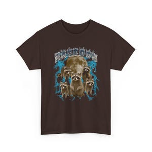 Camiseta con estampado de mapache, ideal para amantes de los animales, ideal para cumpleaños, pijamas, ropa informal y atuendo divertido.
