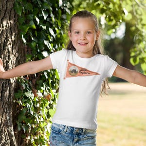 Kids Camping Shirt: Little Explorer Design - Gildan 5000 Heavy Cotton Tee