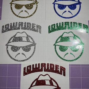 Calcomanía de vinilo Lowrider / Pegatina de la cultura de los autos clásicos / Logotipo troquelado permanente para autos, ventanas y más