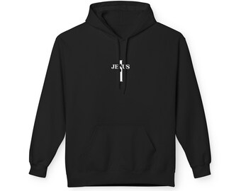 Minimalist Jesus Hoodie: Soft Christian Fleece Sweatshirt