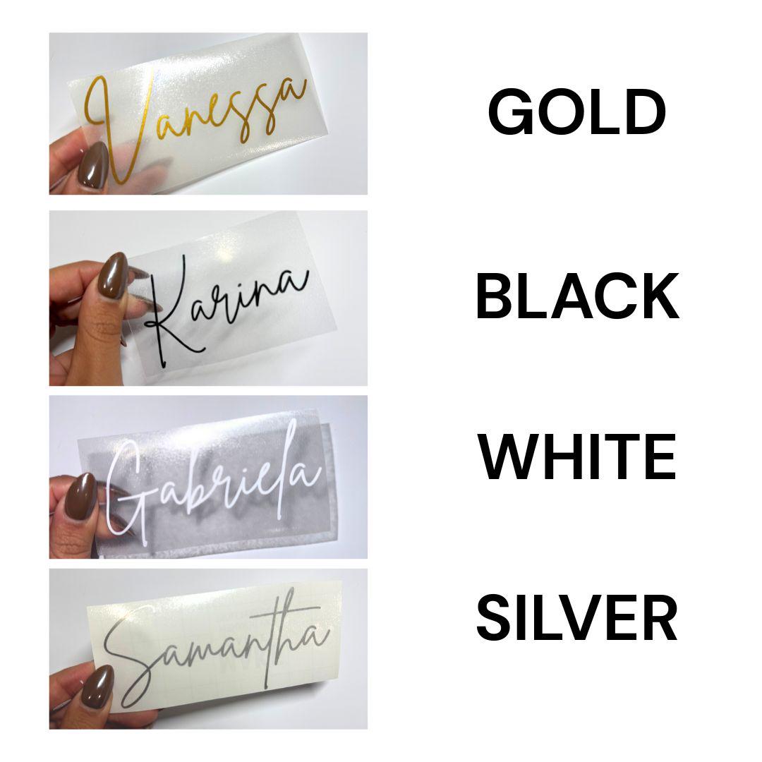 Cursive Quotes Sticker Personalized Cursive Name Stickers: Tumbler, Laptop Stickers, Wedding ...