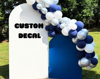 Custom Vinyl Decal: Personalized Party Backdrop Sign