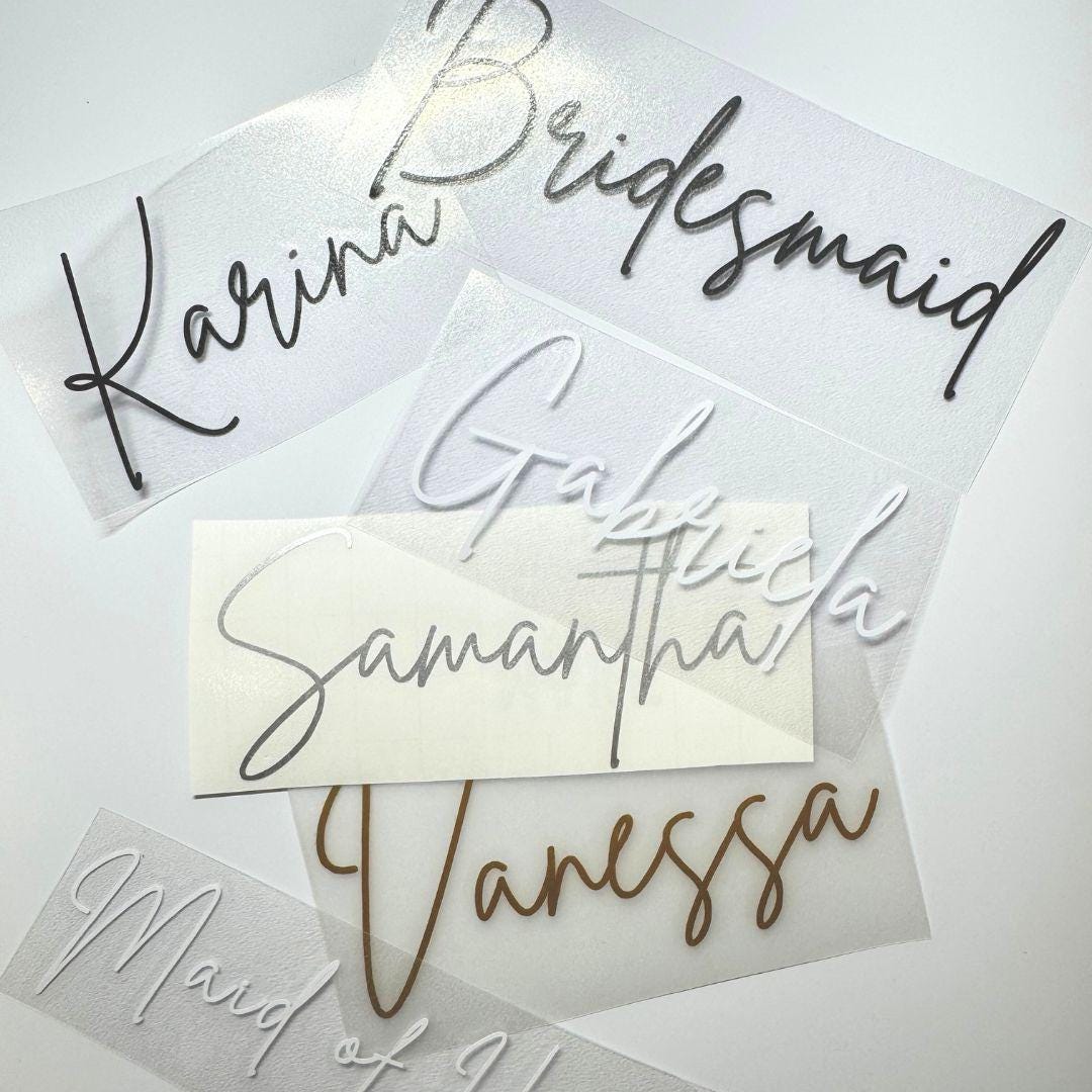 Cursive Quotes Sticker Personalized Cursive Name Stickers: Tumbler, Laptop Stickers, Wedding ...