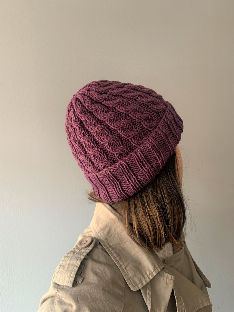 Wool hats handmade winter hats women hat with braids wool | Etsy