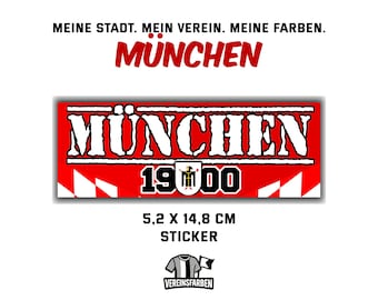 München 1900 Aufkleber Sticker für Fans & Supporter - Fußball Fanartikel - wetterfest