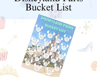 Disneyland Paris Bucket List | Digital Download | Printable A4 PDF