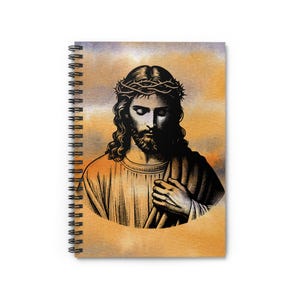 Inspirational Jesus Spiral Notebook - Ruled Line, Art Journal, Religious Gifts, Faith Journaling, Church Supplies, Christian Stationery