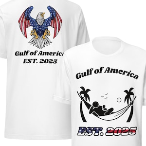 Maglietta Trump del Golfo d&#39;America - Maglietta politica pro Trump EST. 2025 USA Patriot Tee - Maglietta MAGA - Maglietta repubblicana conservatrice