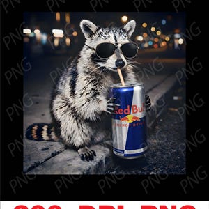 Personalized Funny Raccoon PNG, Funny Raccoon drinking Coffee PNG, Funny Animal Clipart, Funny Animal Meme Png image 2