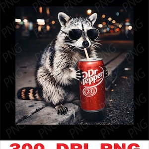 Personalized Funny Raccoon PNG, Funny Raccoon drinking Coffee PNG, Funny Animal Clipart, Funny Animal Meme Png image 1