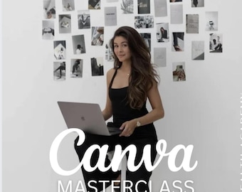 Corso intensivo di Masterclass Canva: modelli di progettazione grafica con MRR, prodotti digitali, in inglese