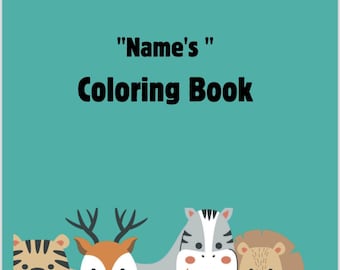 Libro da colorare personalizzato con animali per bambini (PDF stampabile)