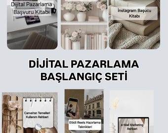 Starter kit per marketing digitale turco: 6 e-book (download digitale), rivendita ebook, yeniden satışa sunulabilir