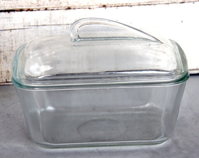 Glasbake 805 Glass Covered Loaf Dish Vintage Etsy