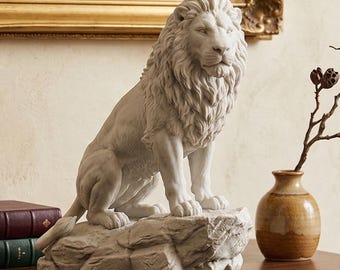 Estatua de escultura de león, archivo STL para impresora 3D, animal del Rey León, descarga digital