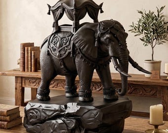 Modelo 3D de elefante, elefante indio STL, decoración del hogar, elefante en miniatura