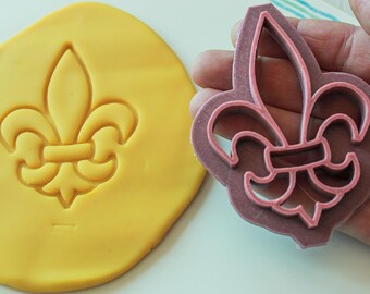 Fleur De Lis Polymer Clay Cutter, Fleur de lis stamp, Earring & Jewelry Maker Supplies, Fleur De Lis Cookie Cutter STL