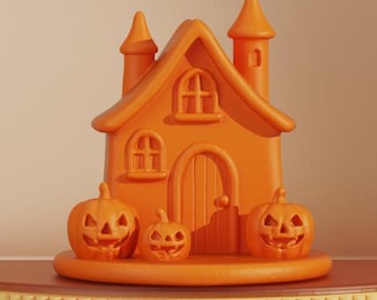 Halloween Ghost House 3D Model STL: Spooky Home Decor (Digital Download)