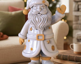 Weihnachten Weihnachtsmann Figur 3D STL-Datei, Fenster, Türkranz Haus, Weihnachten Weihnachtsmann Figur 3D STL-Datei, Moderne Weihnachtsdekoration
