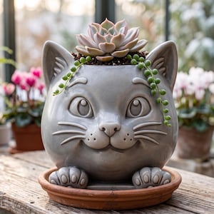 3D-afdrukbare pot, digitale download, bloempot, plantenbak, potloodhouder, kattenbak STL
