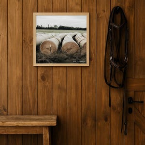 Harvest Rows - Rustic hay bale farm decor digital print