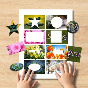 Spring Shape Matching Activity | Nature Montessori Printable Game for Preschool and Toddler Learning