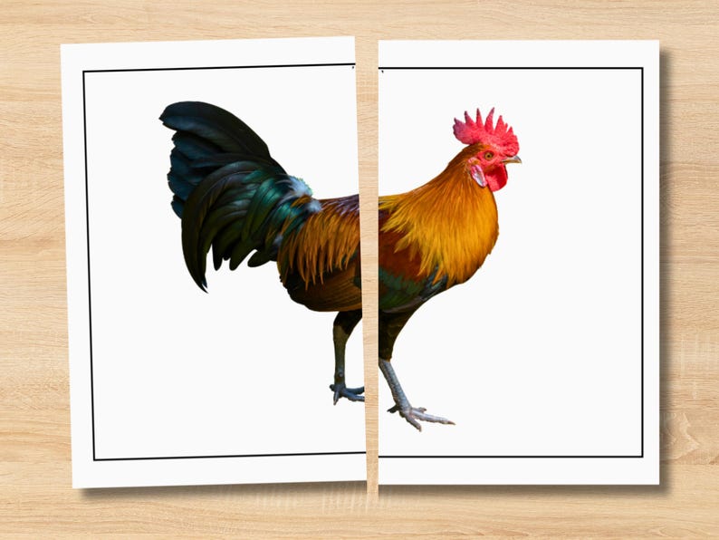 Farm Animals Matching Activity | Montessori Toddler Puzzle Game ...