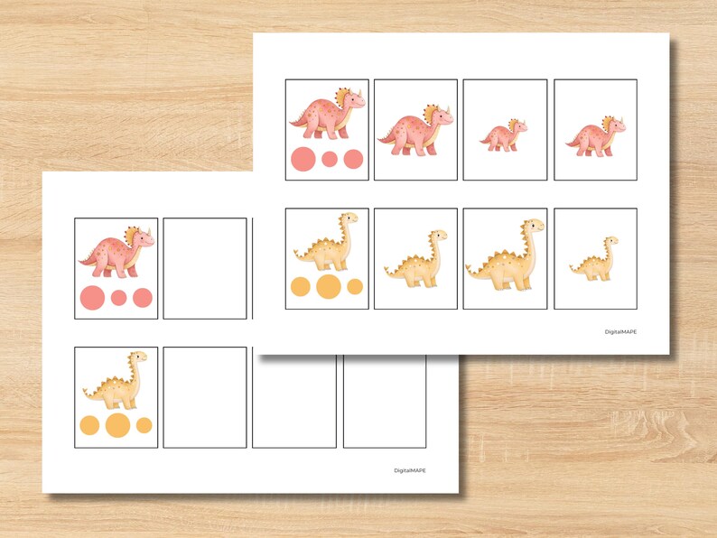 Dinosaur Size Sorting Activity | Preschool Montessori Math Printable ...