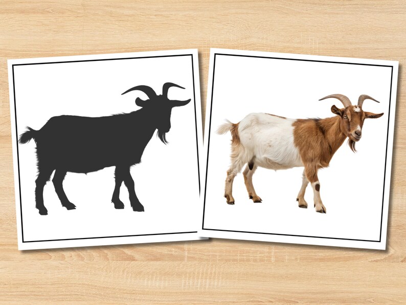 Farm Animal Shadow Matching Cards | Printable Preschool Activity
