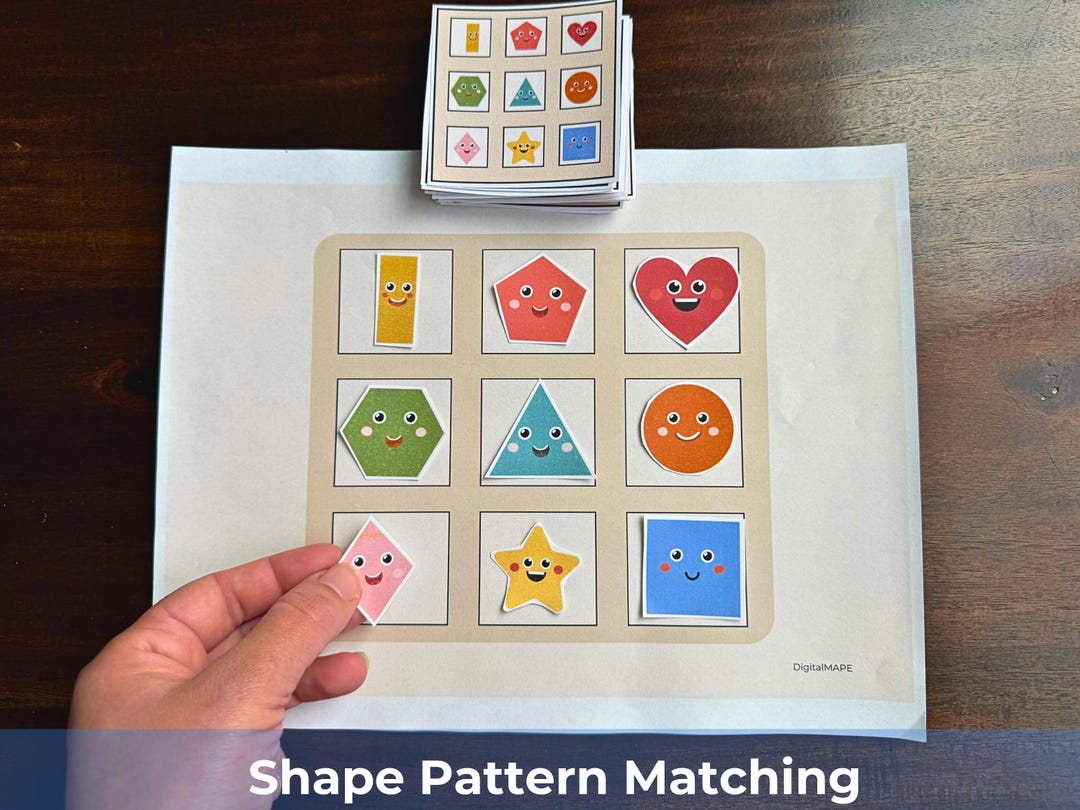 Shape Pattern Matching Printable | Preschool Classroom Activity ...