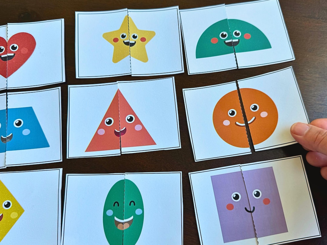 Montessori Shape Matching Puzzle Printable | Preschool & Toddler ...