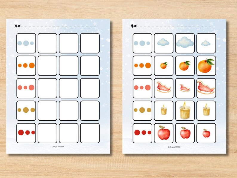 Printable Winter Size Sorting Cards | Montessori Math for Toddlers & Homeschool
