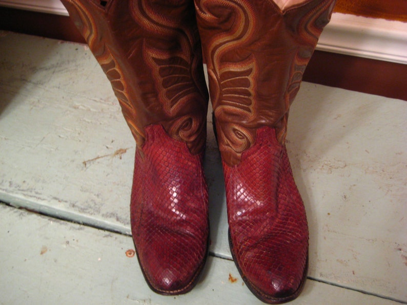 red lizard boots
