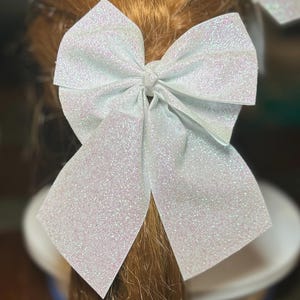 Double hoop hair bow , glitter polyester hair bow, alligator clip Hair bow, girls hair bow, women hair bow