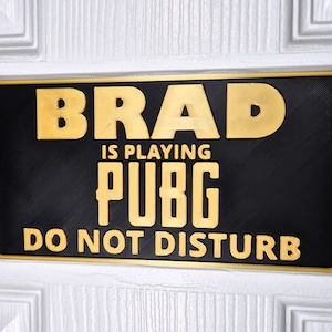 Personalized Gamer Door Sign: Custom 3D Printed Do Not Disturb Name Plate