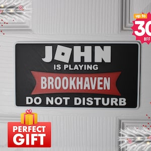 Brookhaven Door Sign | Do Not Disturb | Custom Name Plate | Made to Order | Roblox