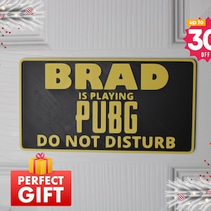 Personalized Gamer Door Sign: Custom 3D Printed Do Not Disturb Name Plate