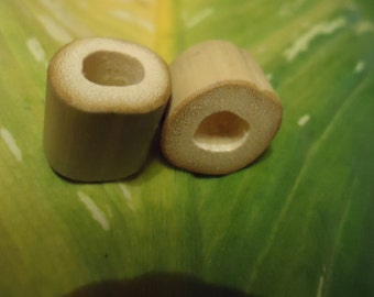 Organic Bamboo Plug Earrings 5/8" Diameter.