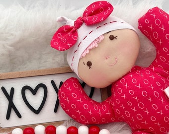 Baby’s first doll, soft doll for baby, first birthday gift, handmade doll, gift for baby, valentines gift