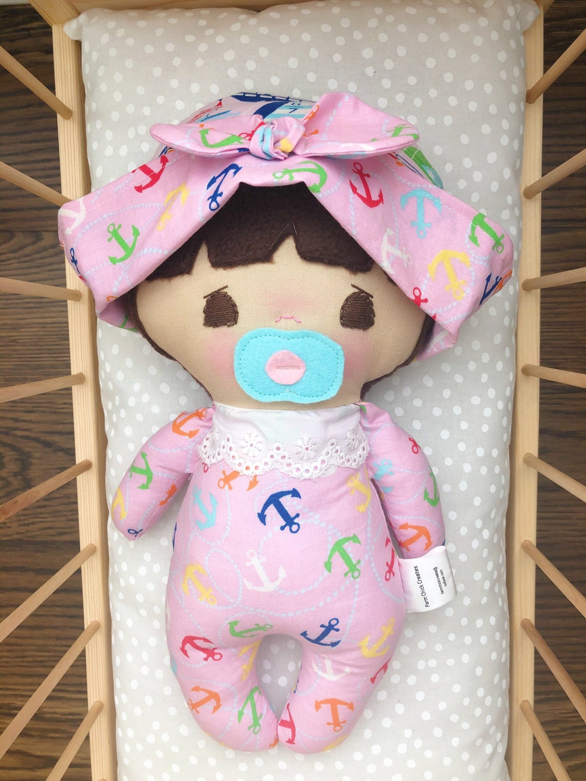 Swaddle Baby Doll Textile Doll Pacifier Baby Soft Baby Etsy