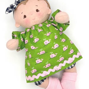 Plush baby doll, OOAK doll, empathy doll, handmade doll, soft doll, Waldorf inspired doll, 15 inch doll, Doll with bottle, art doll