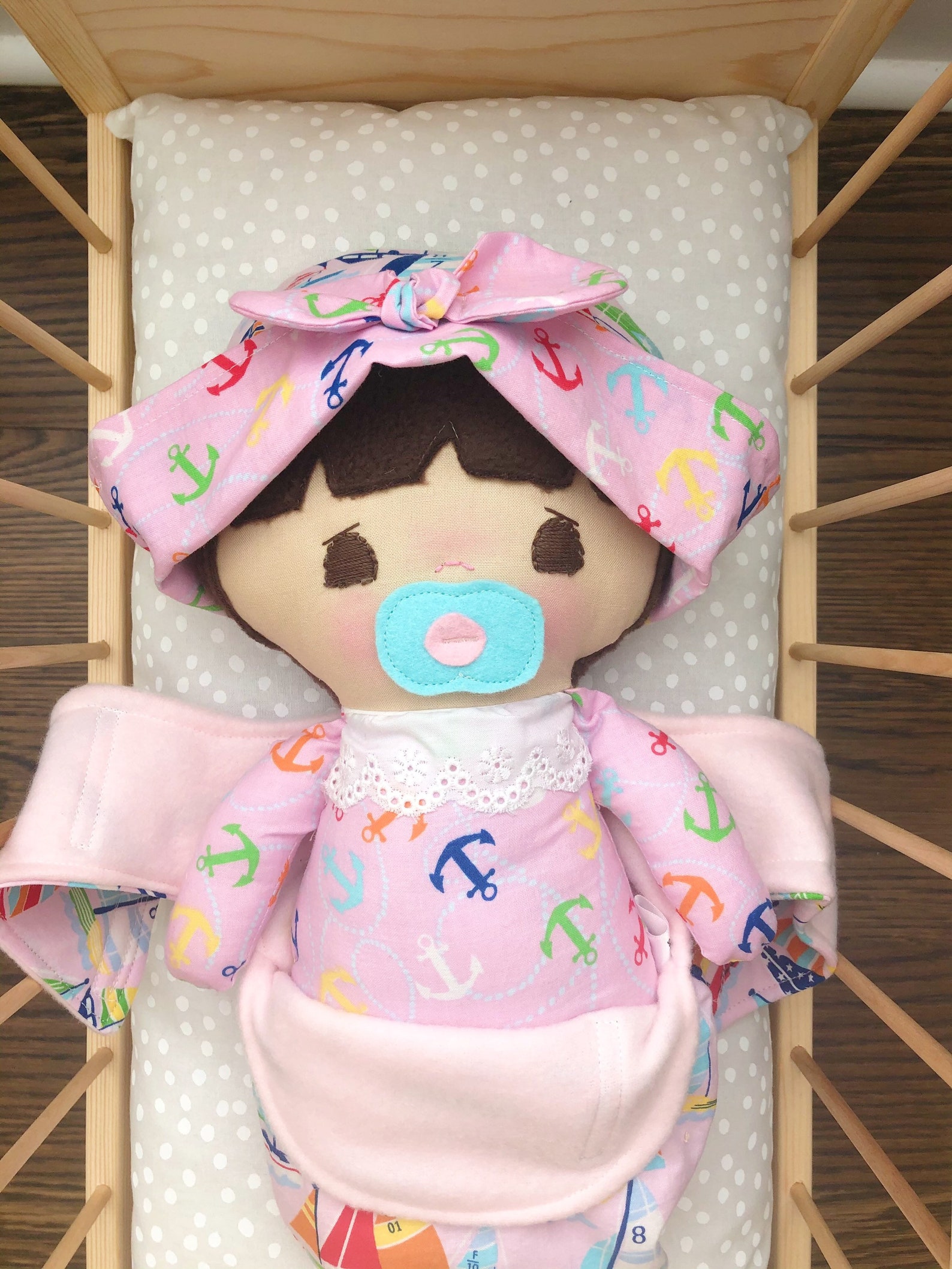 Swaddle Baby Doll Textile Doll Pacifier Baby Soft Baby Etsy