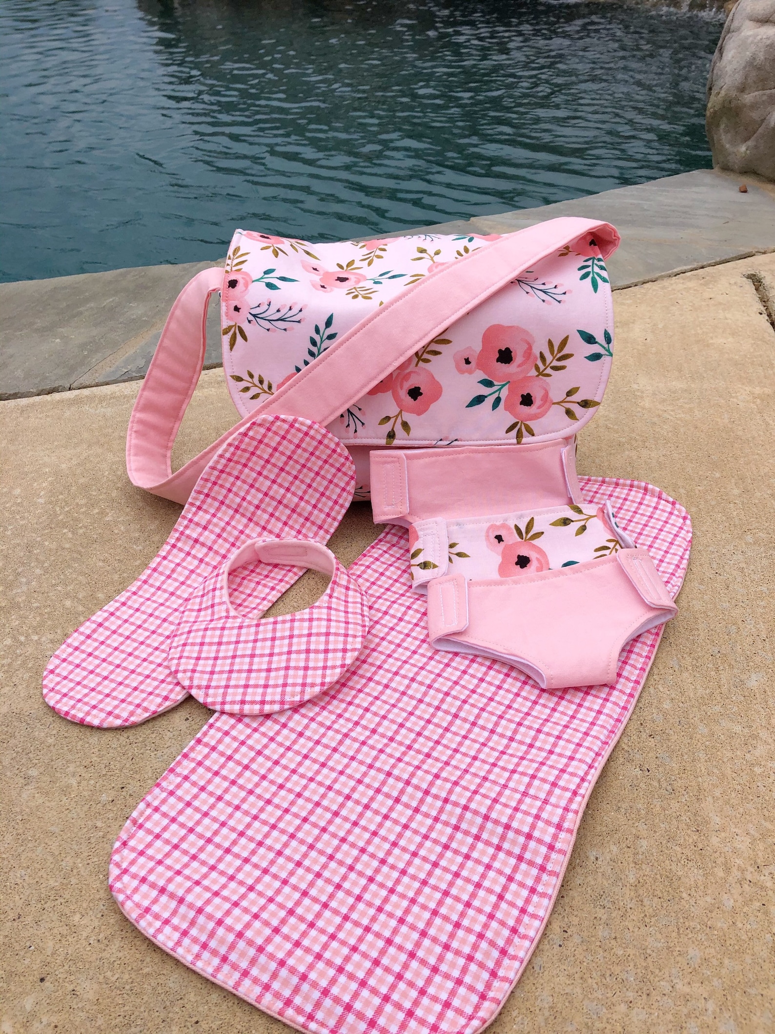 Doll Diaper Bag with Accessories Doll Diapers Doll Bib Baby Etsy