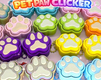 Pet Paw Fidget Clicker / Select from either Clicky or Quiet